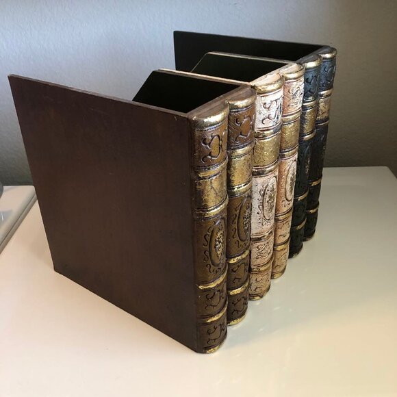 NWT ALEXANDRA'S ACCENTS Decorative Antique Books Desk Files Magazine Holder - Picture 5 of 12